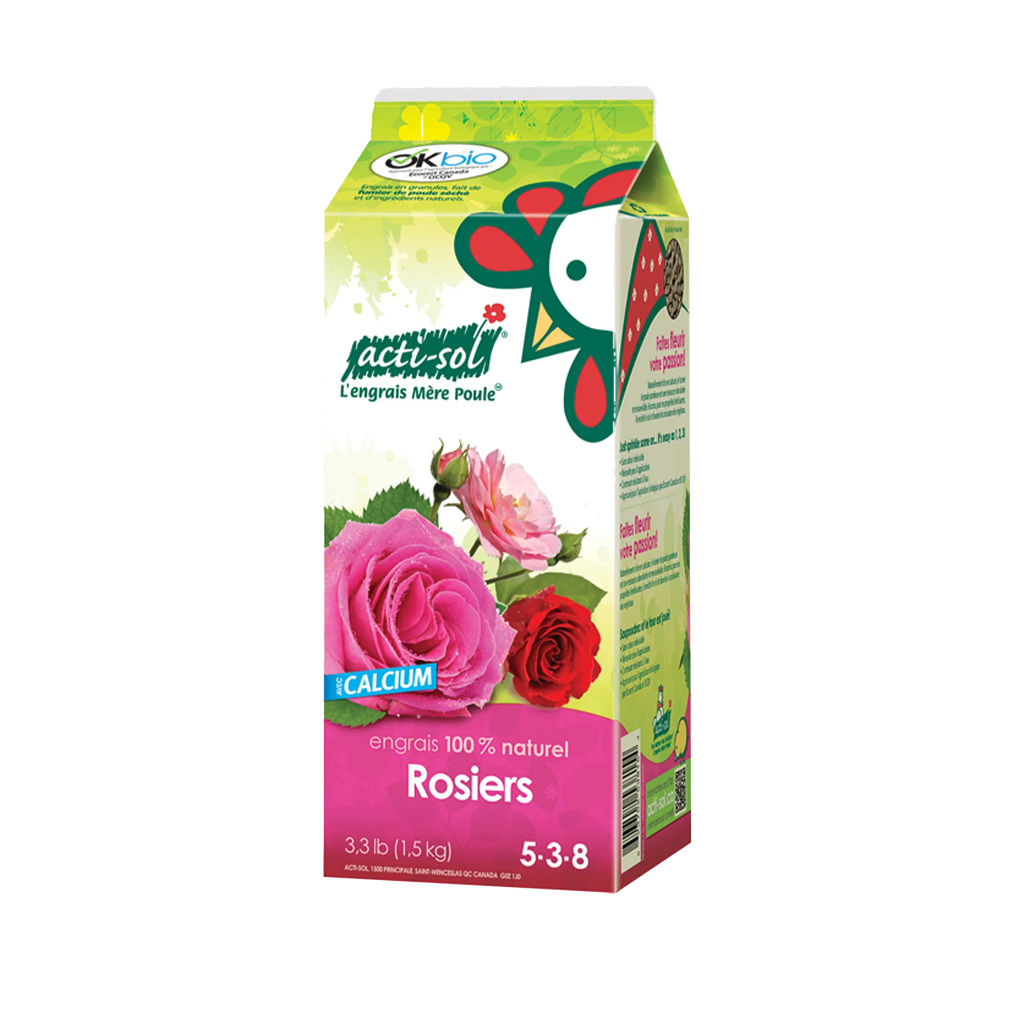 Acti-Sol Engrais 100% Naturel – Rosiers 5-3-8