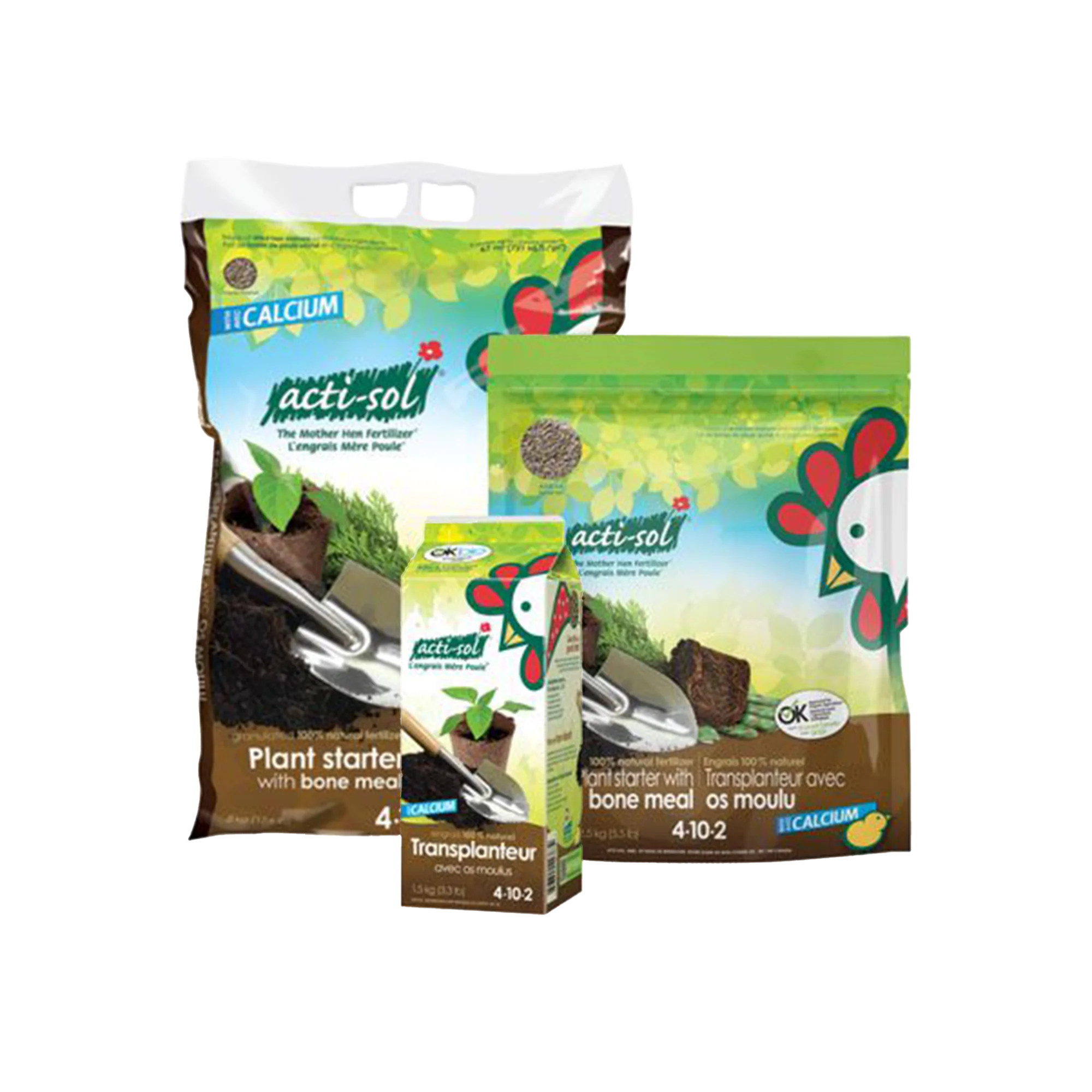 Acti-Sol Engrais Naturel 100% – Transplanteur avec Os Moulu 4-10-2