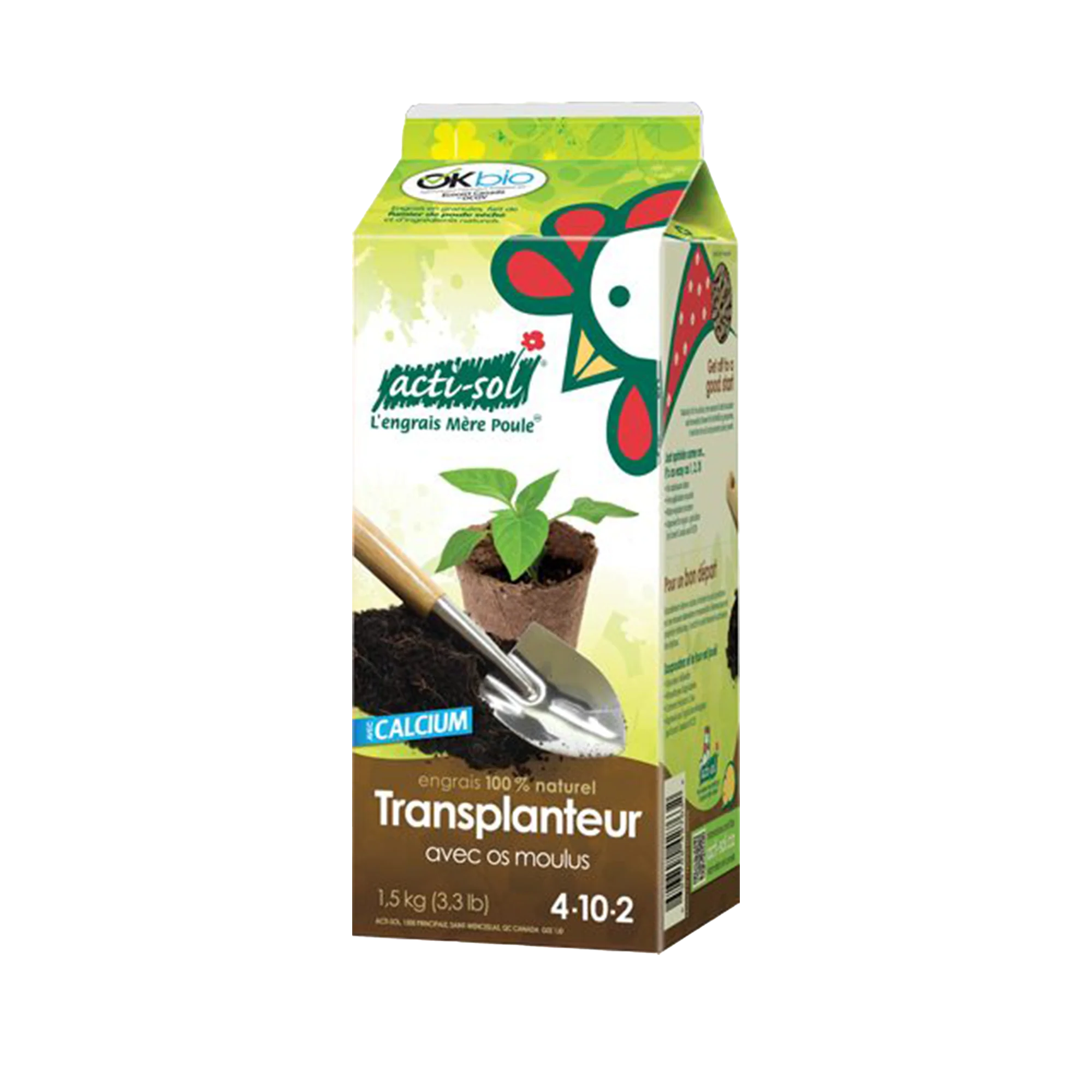 Acti-Sol Engrais Naturel 100% – Transplanteur avec Os Moulu 4-10-2 - Image 2