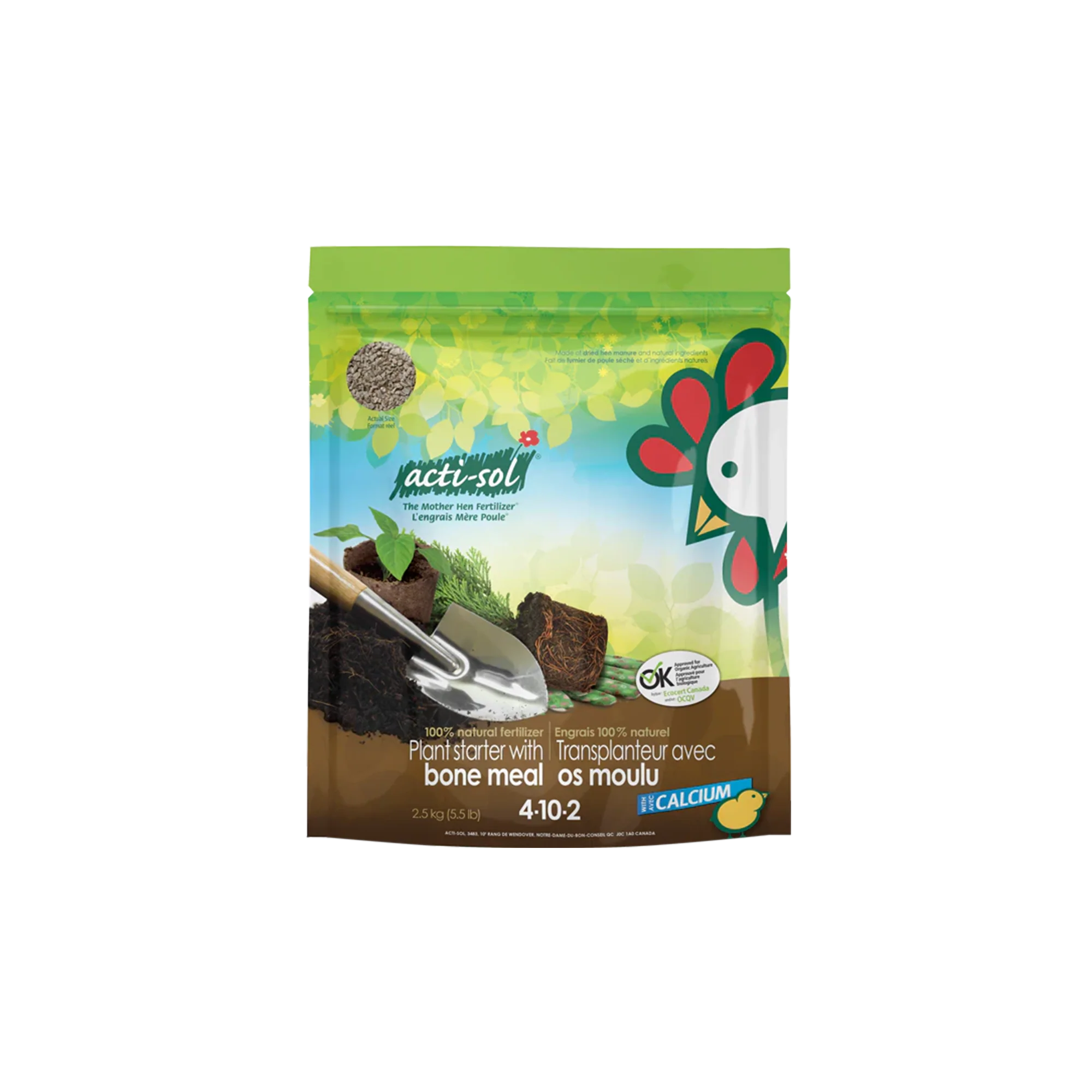 Acti-Sol Engrais Naturel 100% – Transplanteur avec Os Moulu 4-10-2 - Image 3