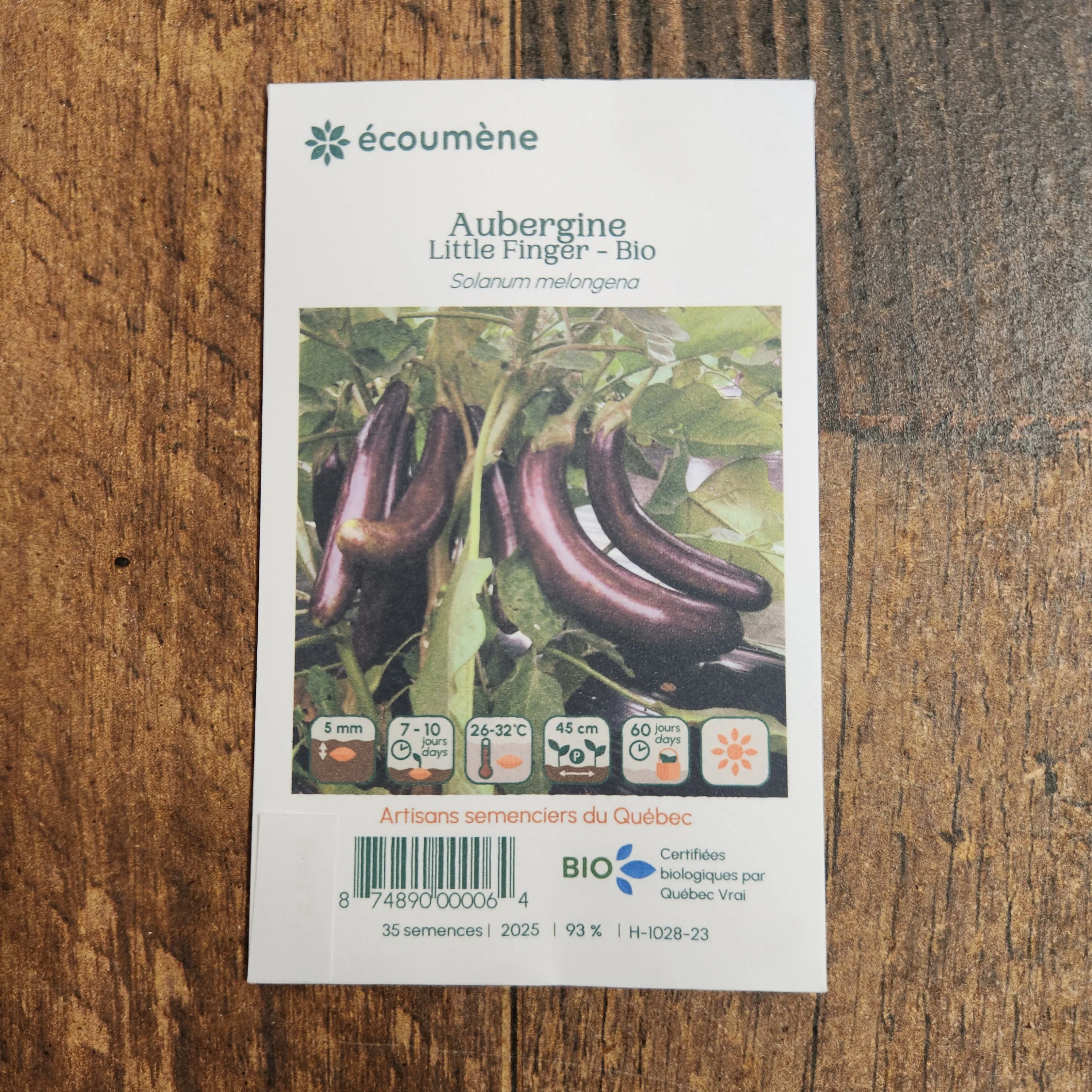 Aubergine 'Little Finger' bio - Image 2