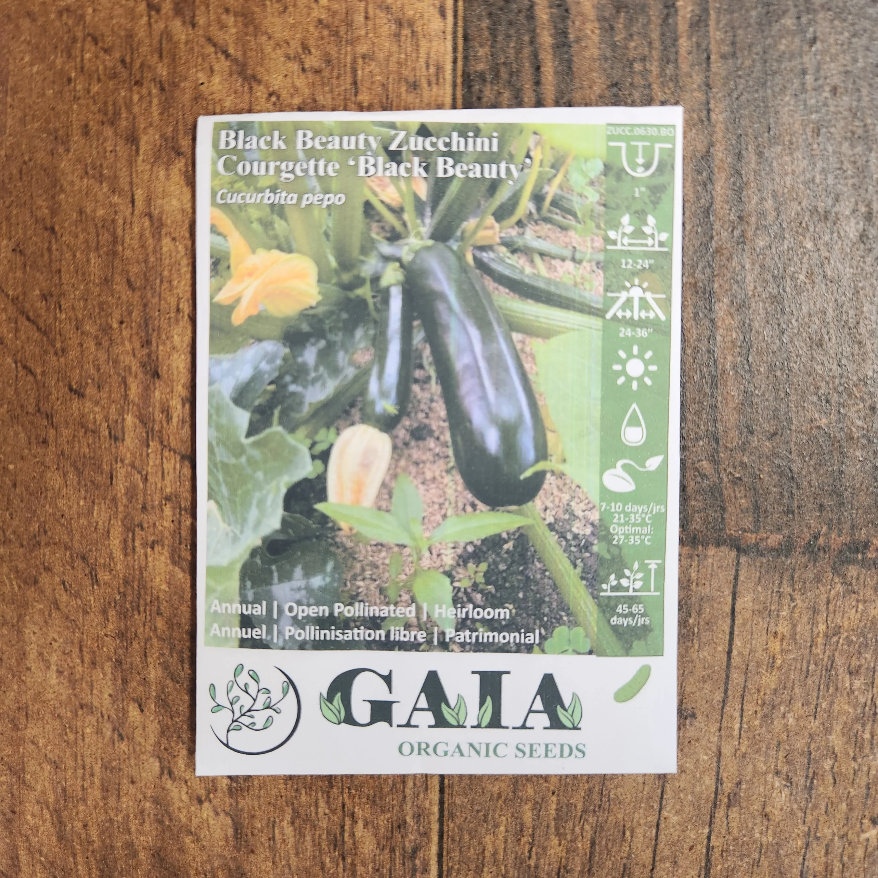 Zuchinni 'Black Beauty' bio - Image 2
