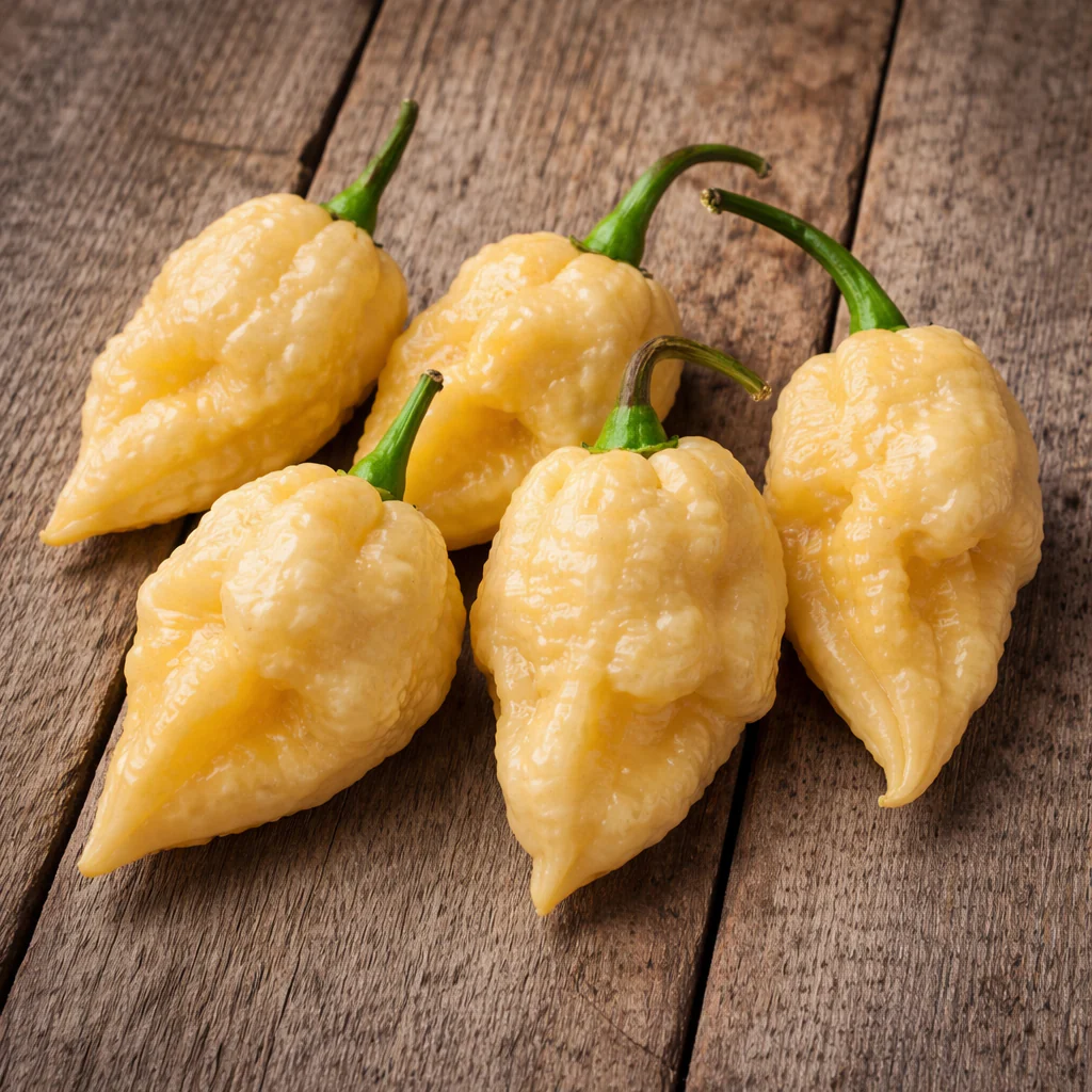 Piment fort 'Carolina Reaper' beige bio