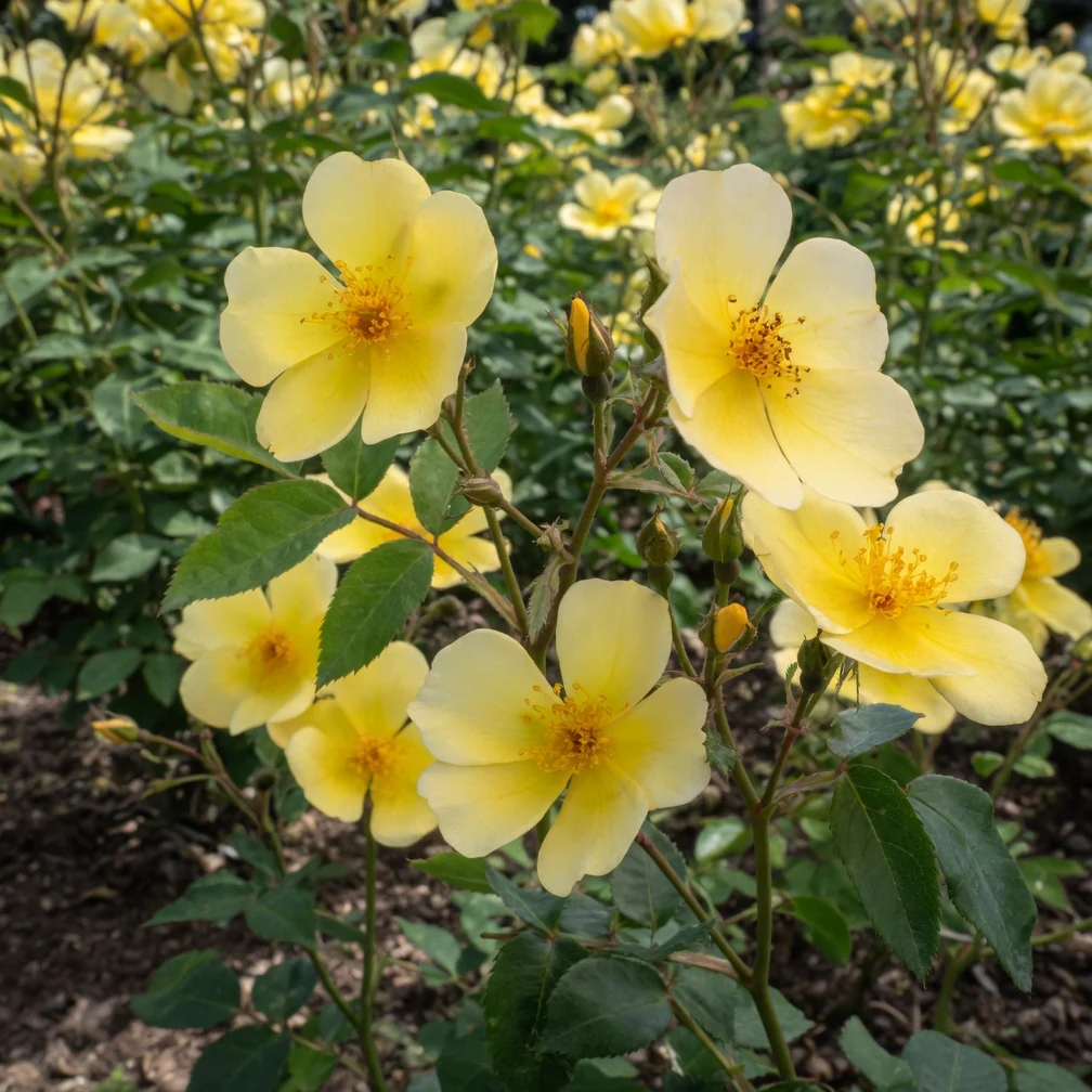 Rosier David Austin 'Tottering-by-Gently'