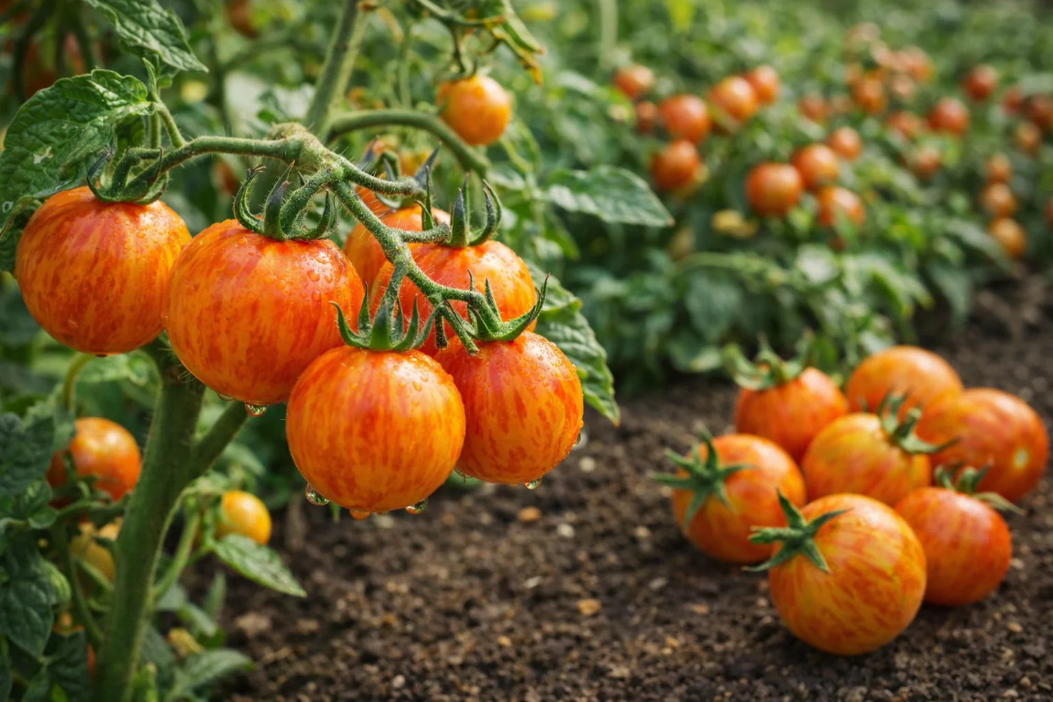 Tomate cerise marbrée 'Sunrise Bumblebee' bio
