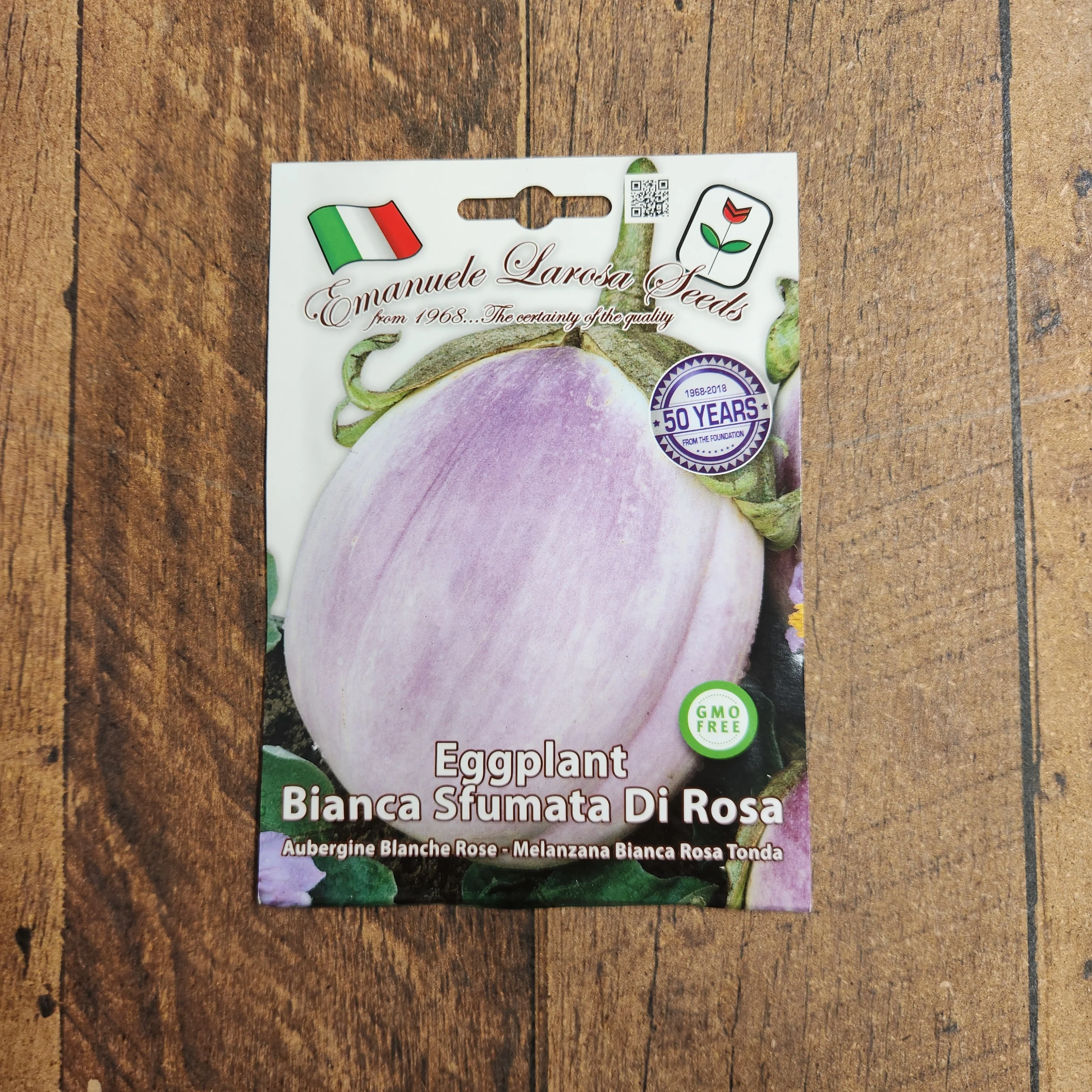 Aubergine 'Bianca Sfumata Di Rosa' - Image 2